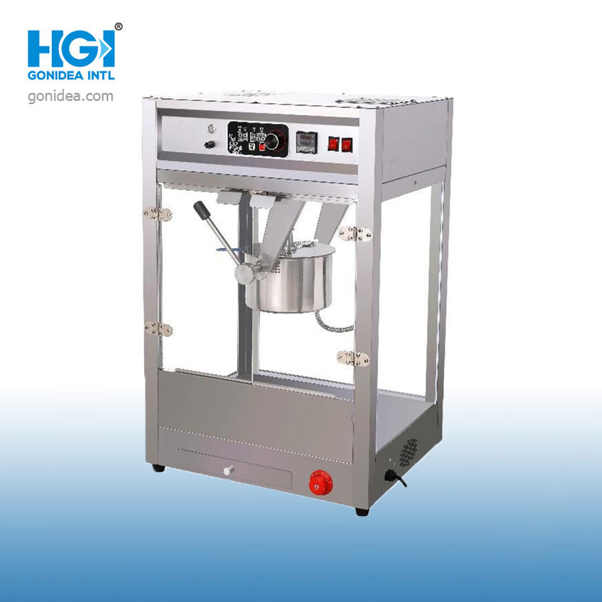 2500W Big Stainless Steel Commercial Flat Top Popcorn Machine Food Maker Leb-12