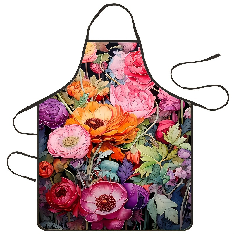 Stylish Waterproof Denim Apron for Home Cooking Enthusiasts