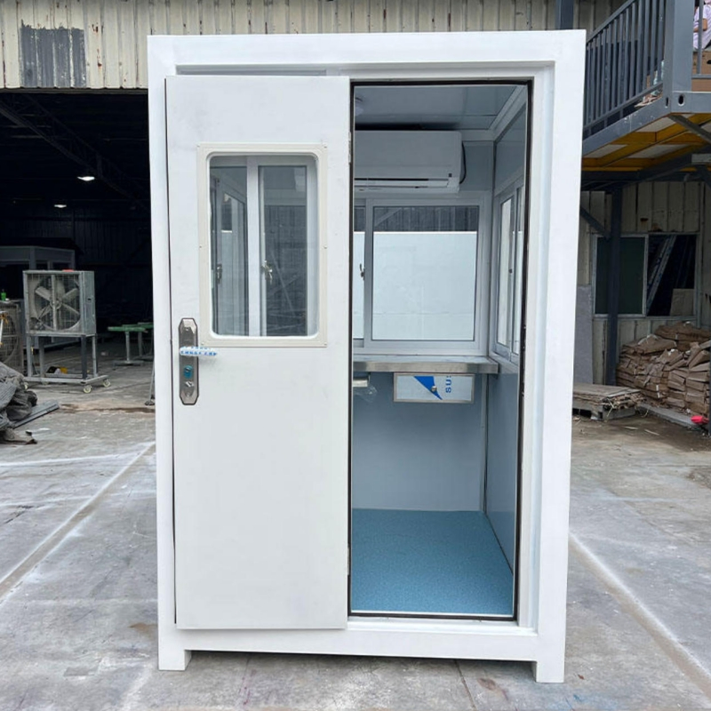 Outdoor Steel Structure Portable Mobile Sandwich Panel Security Guard Booth for Sentry Kiosk House