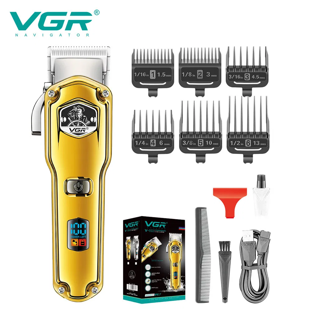 Factory Wholesale Professional Wireless Hair Clipper Trimmers Multi Purpose Vgr Hair Cutting Trimmer