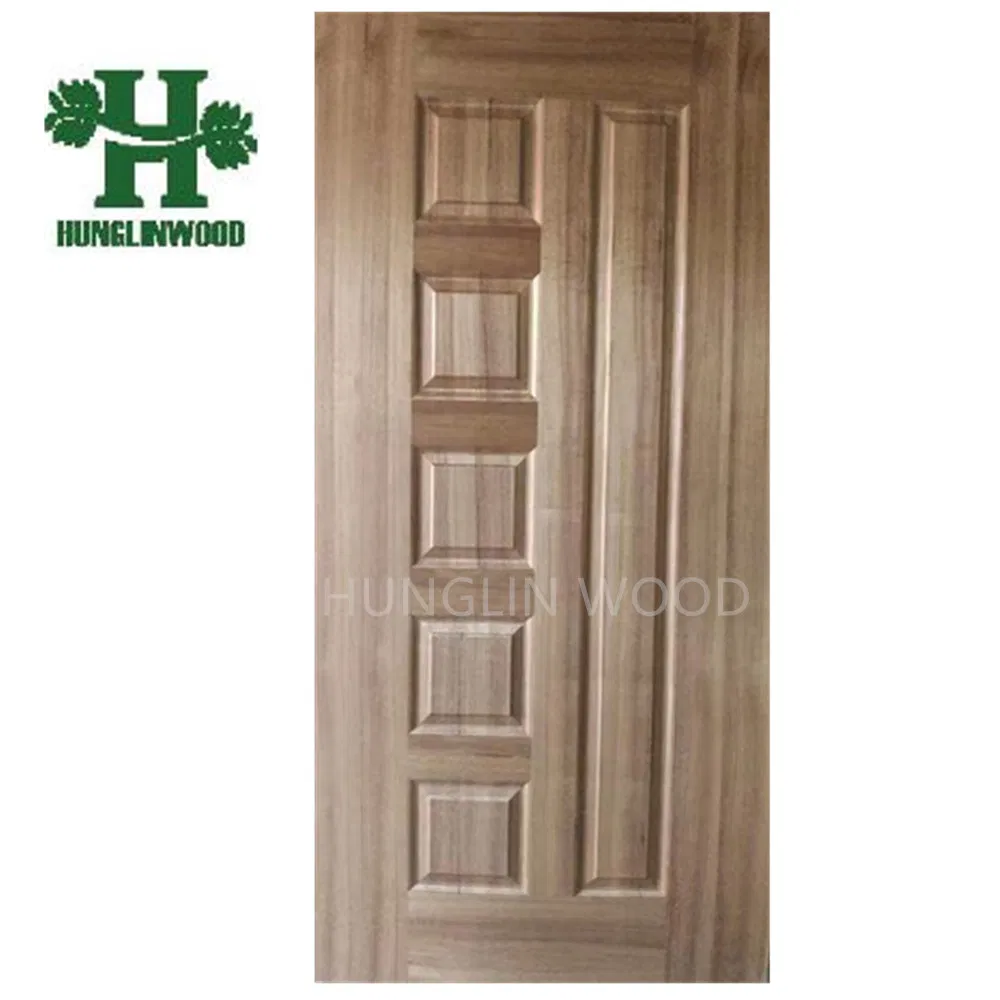 Natral Veneer Sapele HDF Moulded Doorskin Melamine Door Panel/Skin