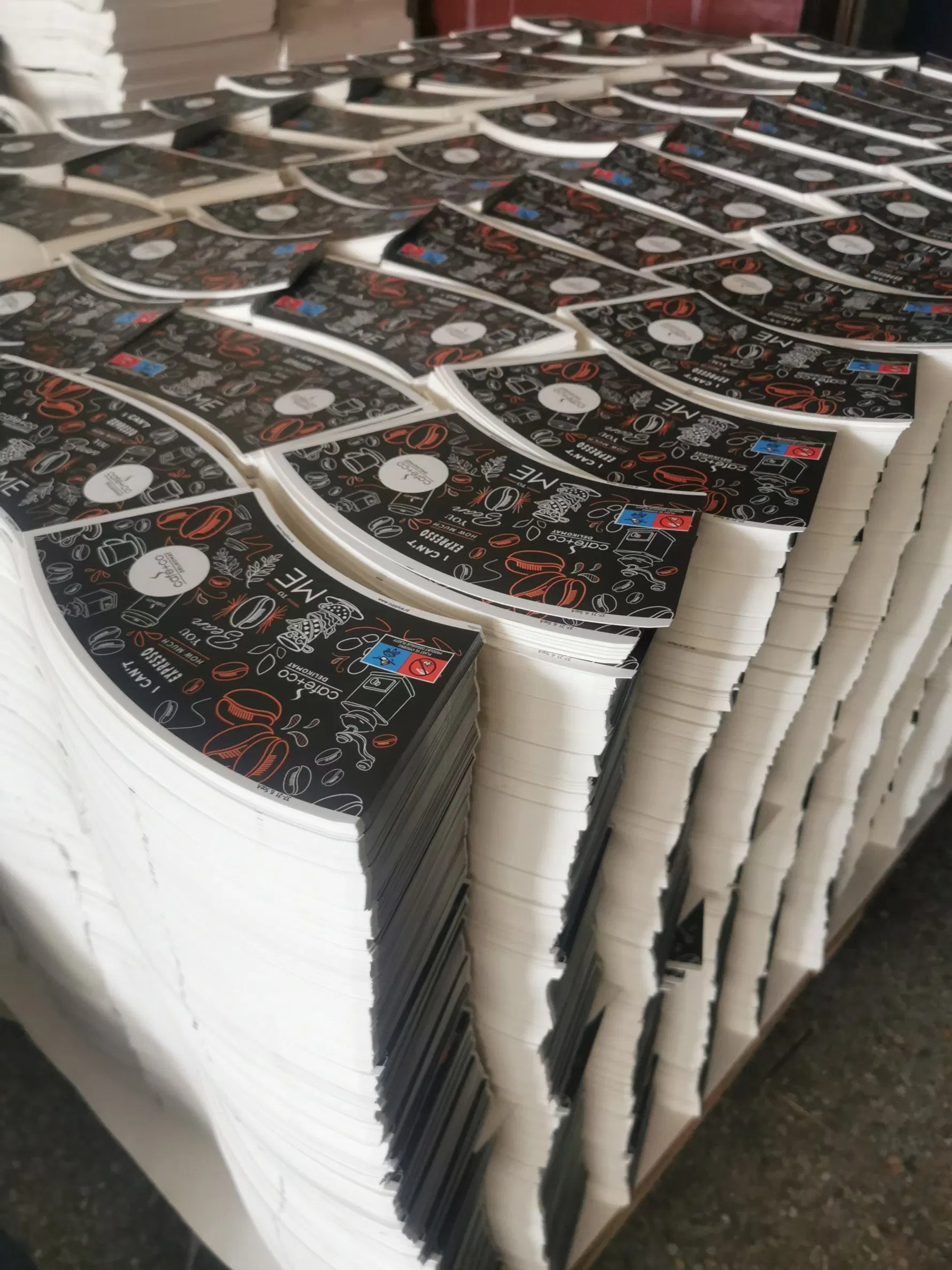 260GSM Coffee Cup Paper Fan Customized