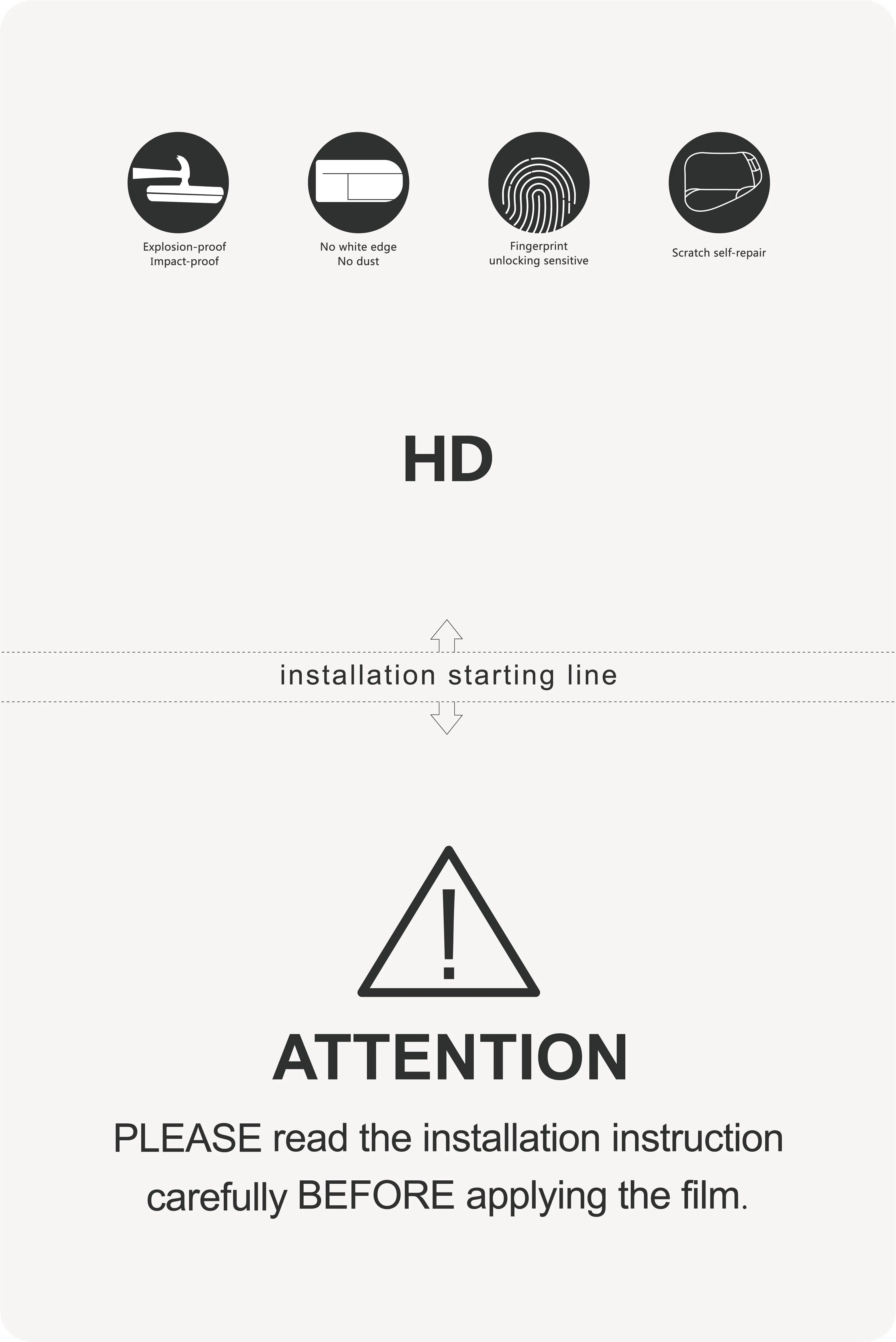Гидрогелевая плёнка TPU HD матовая для защиты экрана телефона