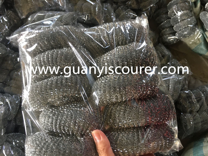Galvanized Steel Wire Metal Pot Mesh Scourer Iron Sponge Scrubber Wholesale