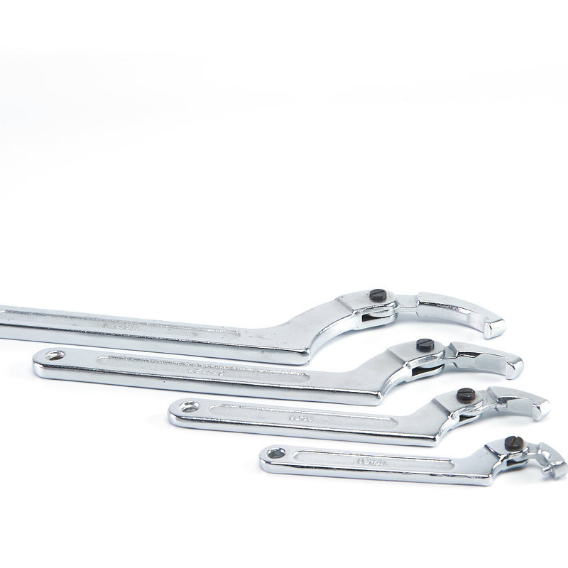 Square Head/Round Head Chromium-Vanadium Steel DIN Union Wrench, Adjustable Hook Wrench, Round