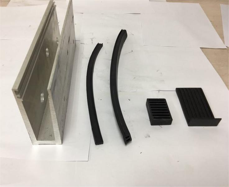 Side Fixing Aluminium Balustrade Profile with Drainage Holes