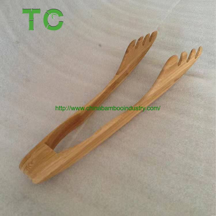 Natural Bamboo Wood Toaster Tongs for Cooking, Bread, Salad, Fruit Tea and Pickles Food Serving Utensil