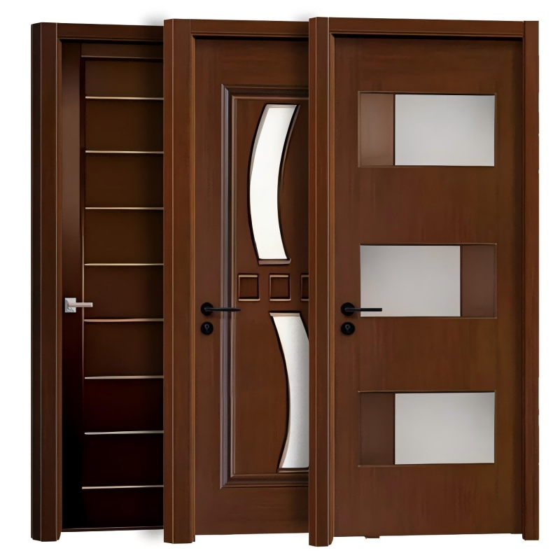 Premium Waterproof PVC Solid Wooden Internal Door for Home