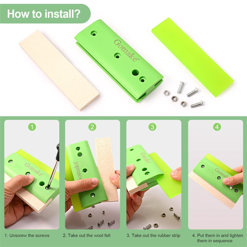 Double Side Wool Squeegee Sticker Scraper Rubber Car Vinyl Wrap Installation Tools Window Tint Tool Wool Felt Squeegee
