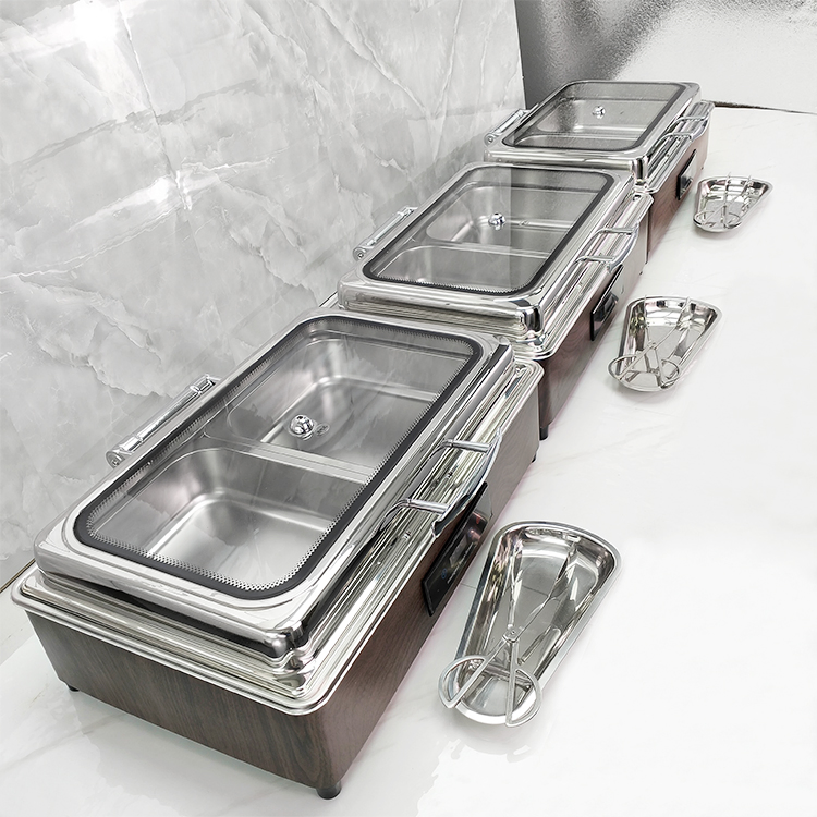Commercial Buffet Stainless Steel Food Warmer Restaurant Electric Food Warm Chafing Dish