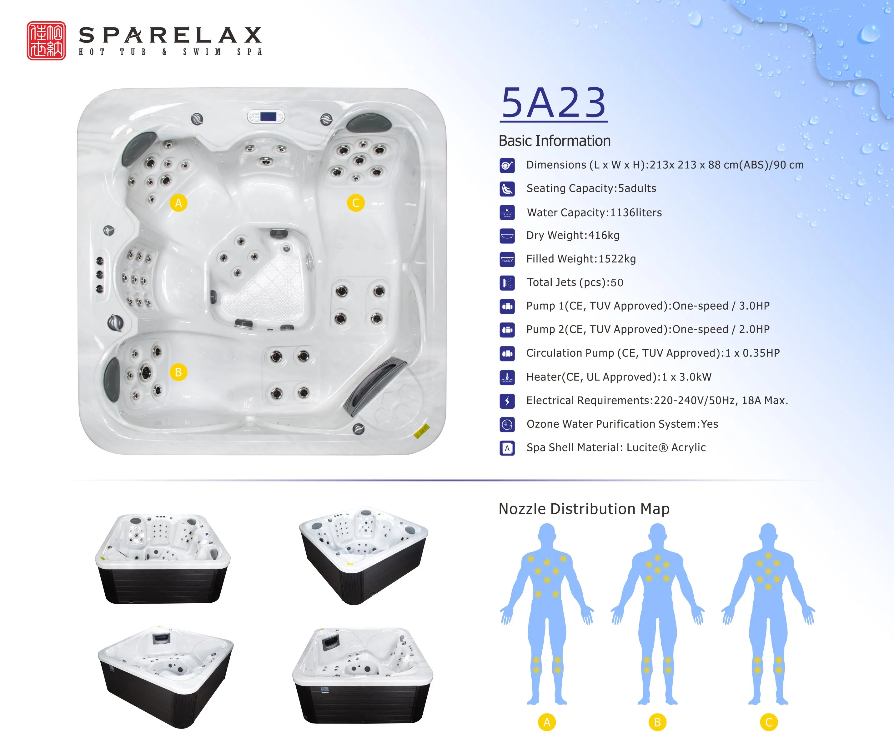 Портативная гидромассажная ванна Sparelax L620