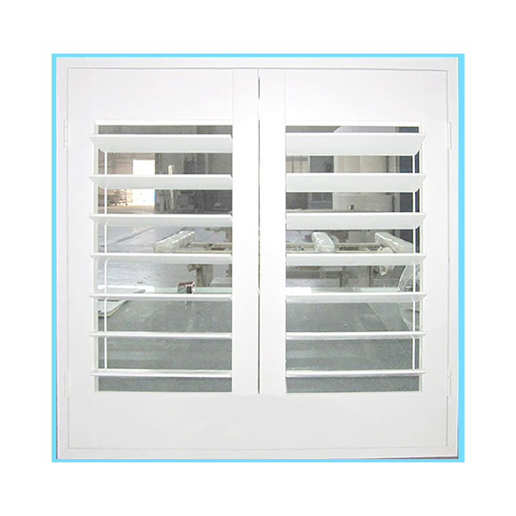 Wooden Shutter Outdoor Blind Window for Windows White Window Shutters Exterior Horizontal Louver Window