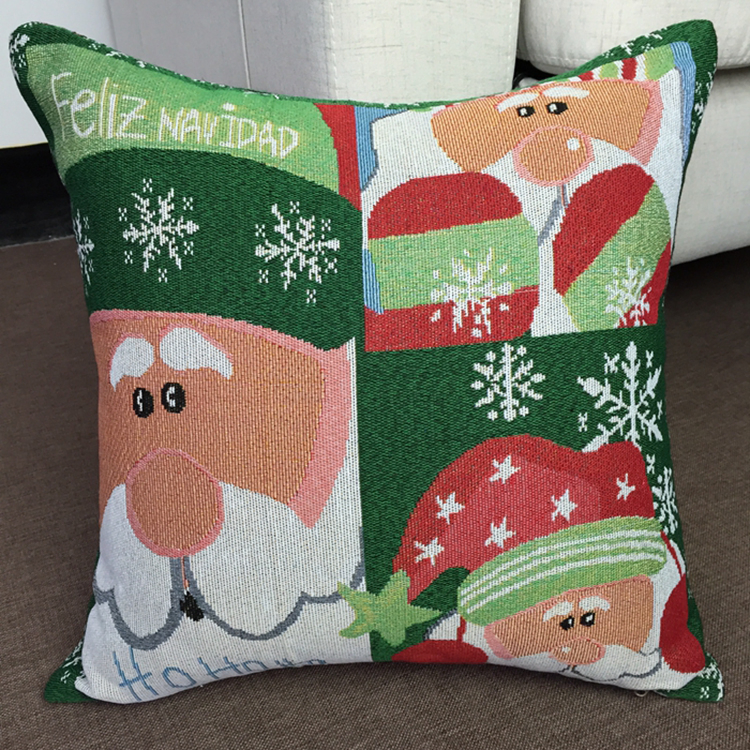 Bright Color Home Hotel Decor Christmas Holiday Wholesale Custom Tapestry Woven Cushion