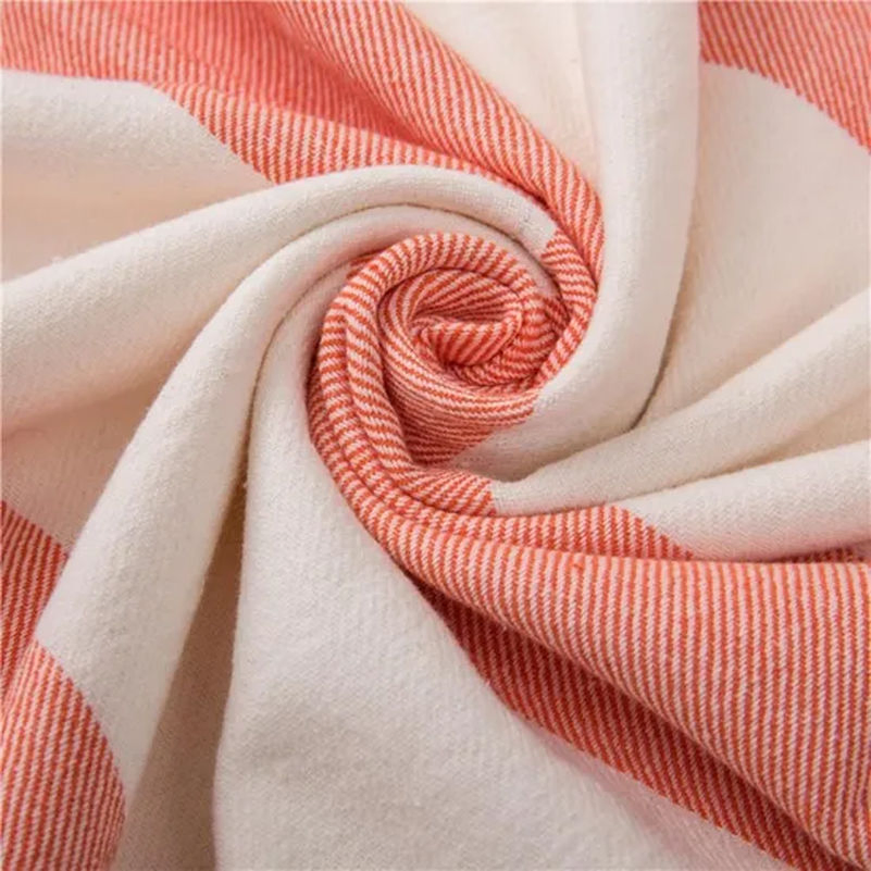 Multicolor Soft Bright Striped Tassel Cotton Bath Towel Fouta Beach Towel Turkish Towel Tg009_7
