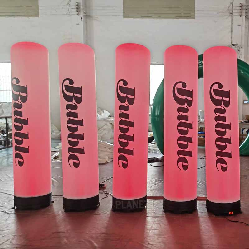 Colorful LED Decorative Inflatable Lighting Column for Advertising