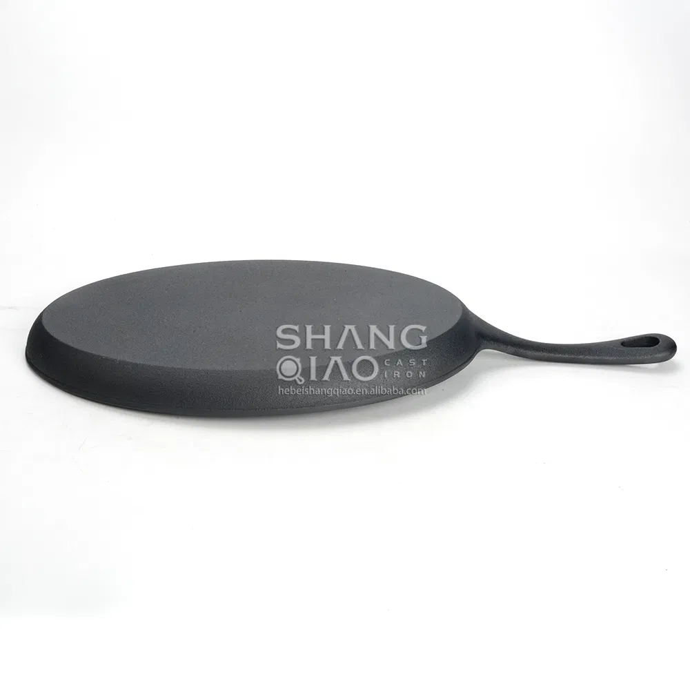 Чугунная сковорода для фахитас с деревянной подставкой, 49 см