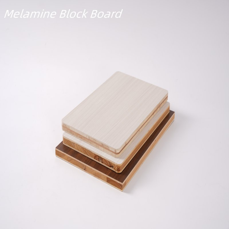 White Laminated Blockboard 18mm Pine Hardwood with Melamine for Furniture Doulbe Sides