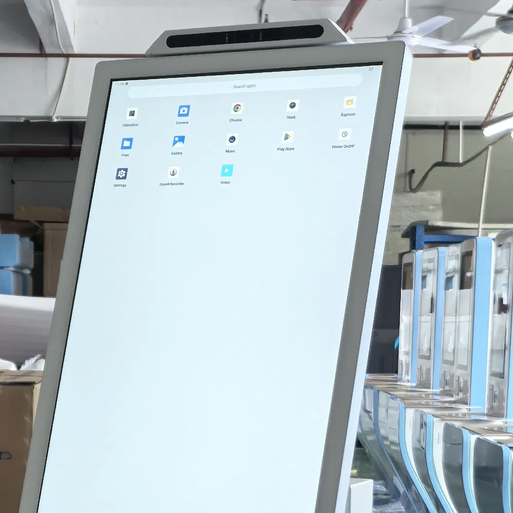 in Stock 27 Inch Android Self Service Kiosk Built in WiFi with Camera Qr Code Printer