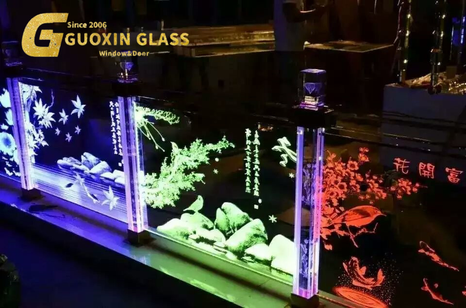 Manufacture Low-E, Tempered, Forsted, Float, Tinted, Laminated Optical Function Premium Tempered Reliable Manufacturer Laser Carved Patterned Glass