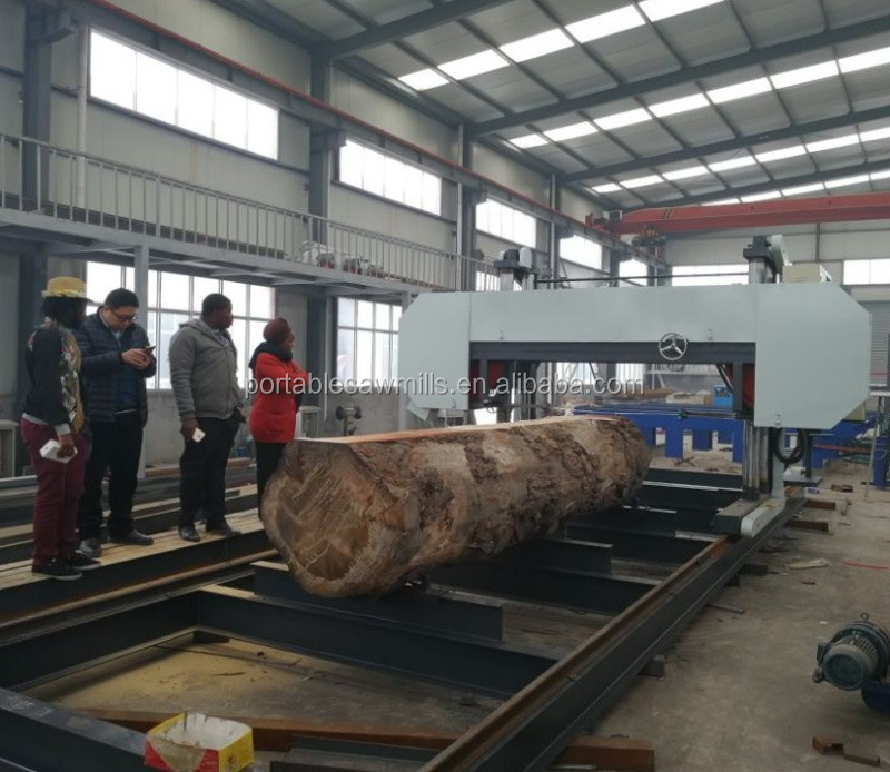 Ленточная пилорама портативная горизонтальная дизельная электрическая