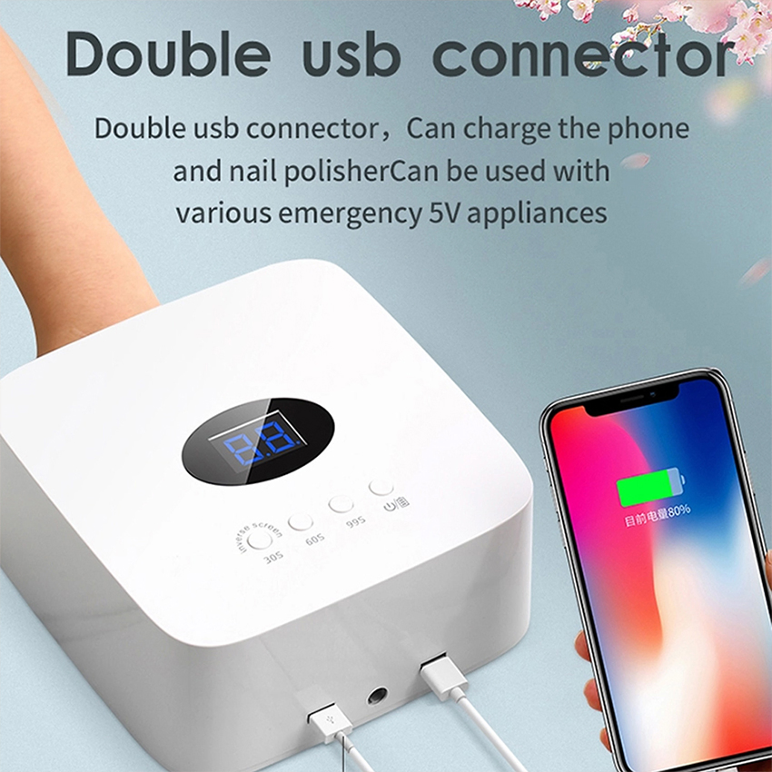 New Arrivals Wholesale OEM Ce RoHS Certification Nail LED Light with 9600mAh Power Bank Wireless LED Nail Lamp Nail Dryer