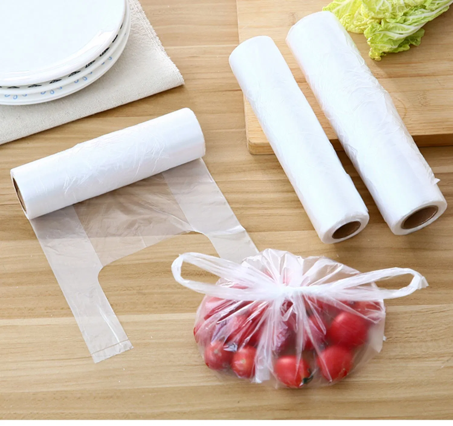 Disposable Plastic Wrap Food Storage Covers Bags