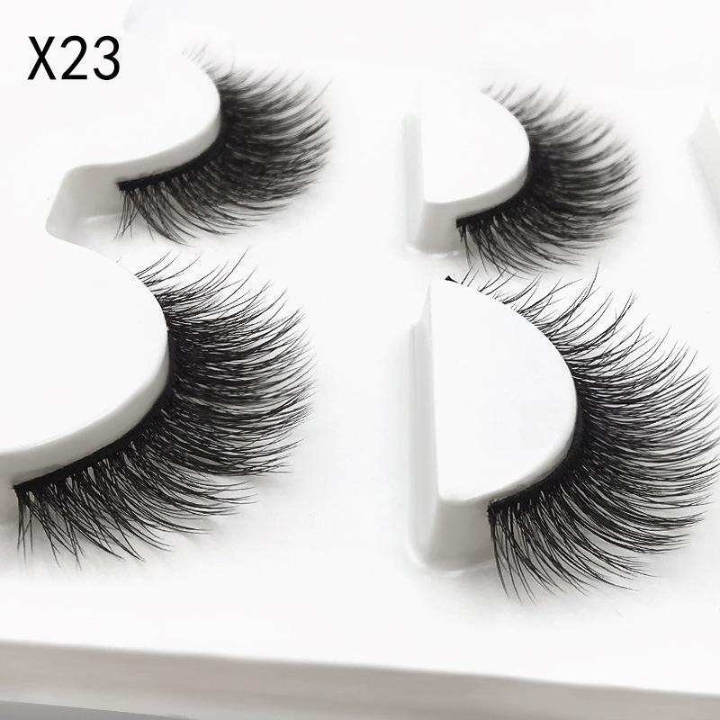 Vendor Wholesale False Eyelashes Full Strip Lashes Fake Eye Lash Private Label 3D Mink Vegan Faux Mink Fluffy Eyelash