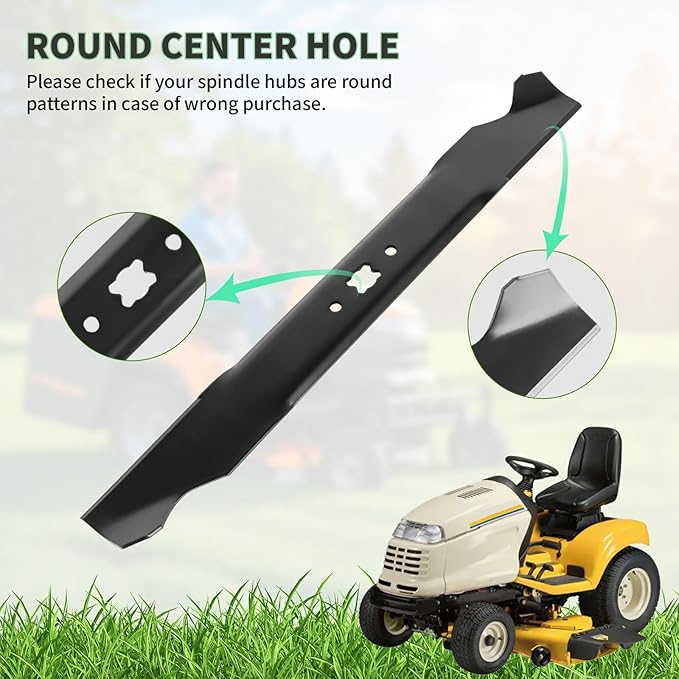 942-0640 Lawn Mower Blade Compatible with 20" Deck Mtd Yard Machines Walk Behinds Replaces OEM-742-0640, 942-0640, 742-0640, 490-100-M115