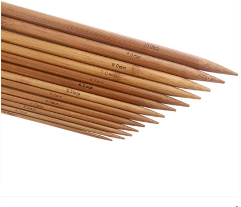 Good Quality Wholesale Burned Bamboo Knitting Needle with Wooden Cap 