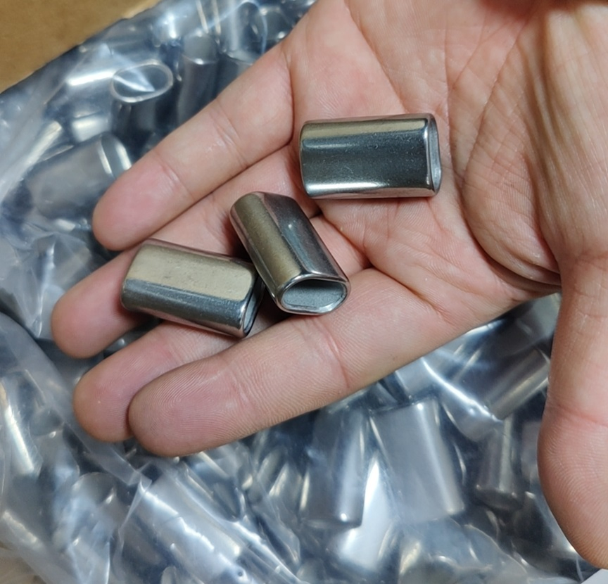 Premium Black Stainless Steel Crimping Oval Sleeves for 1/8 Wire Rope