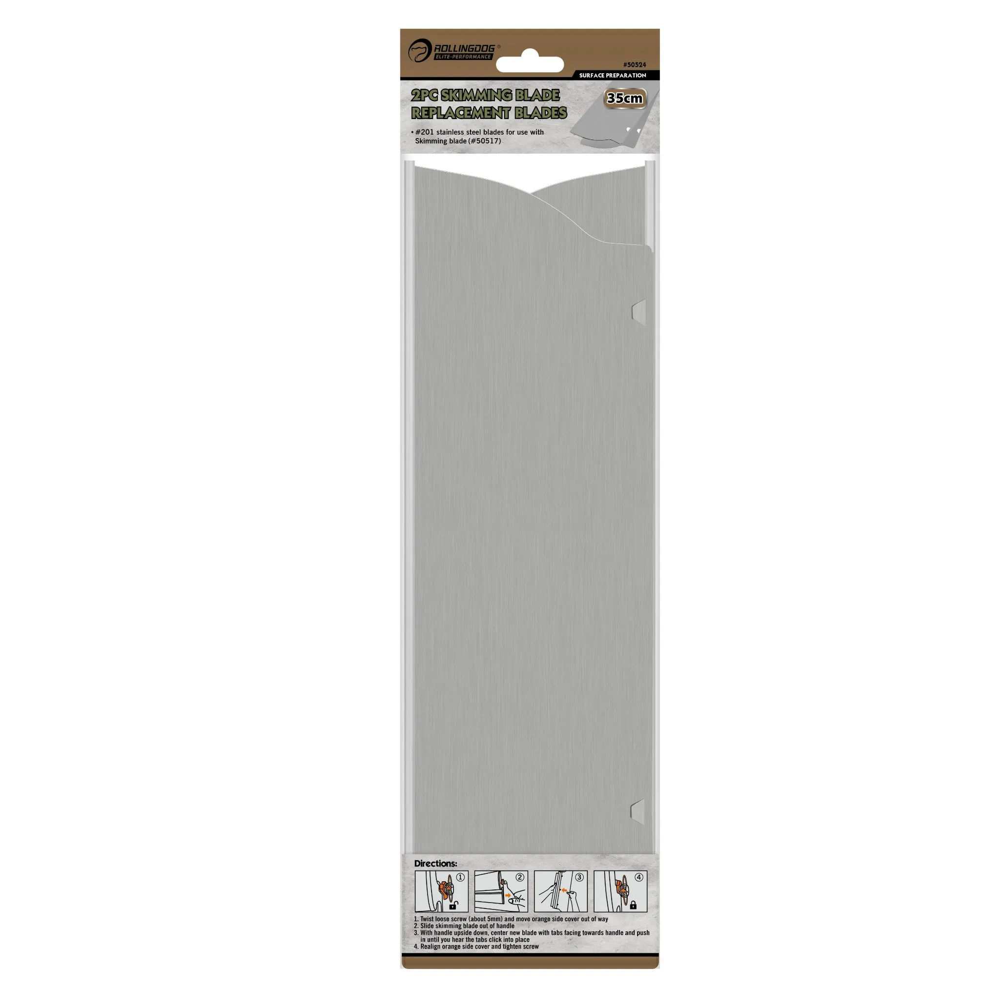 Rolingdog-Elite 50524 2PC 35cm Skimming Blade Replacement Blades