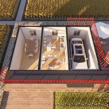 New Easy Installation Warehouse Villa Transportable Prefab Mobile Home Modular Portable Container House for Hotel