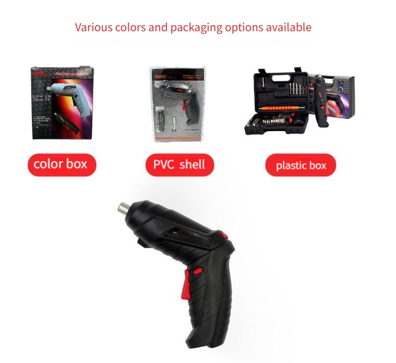 Mini Reversible Electric Screwdriver Kit with 3.6V Lithium Battery and LED Light Portable for Household Repairing and Decoration