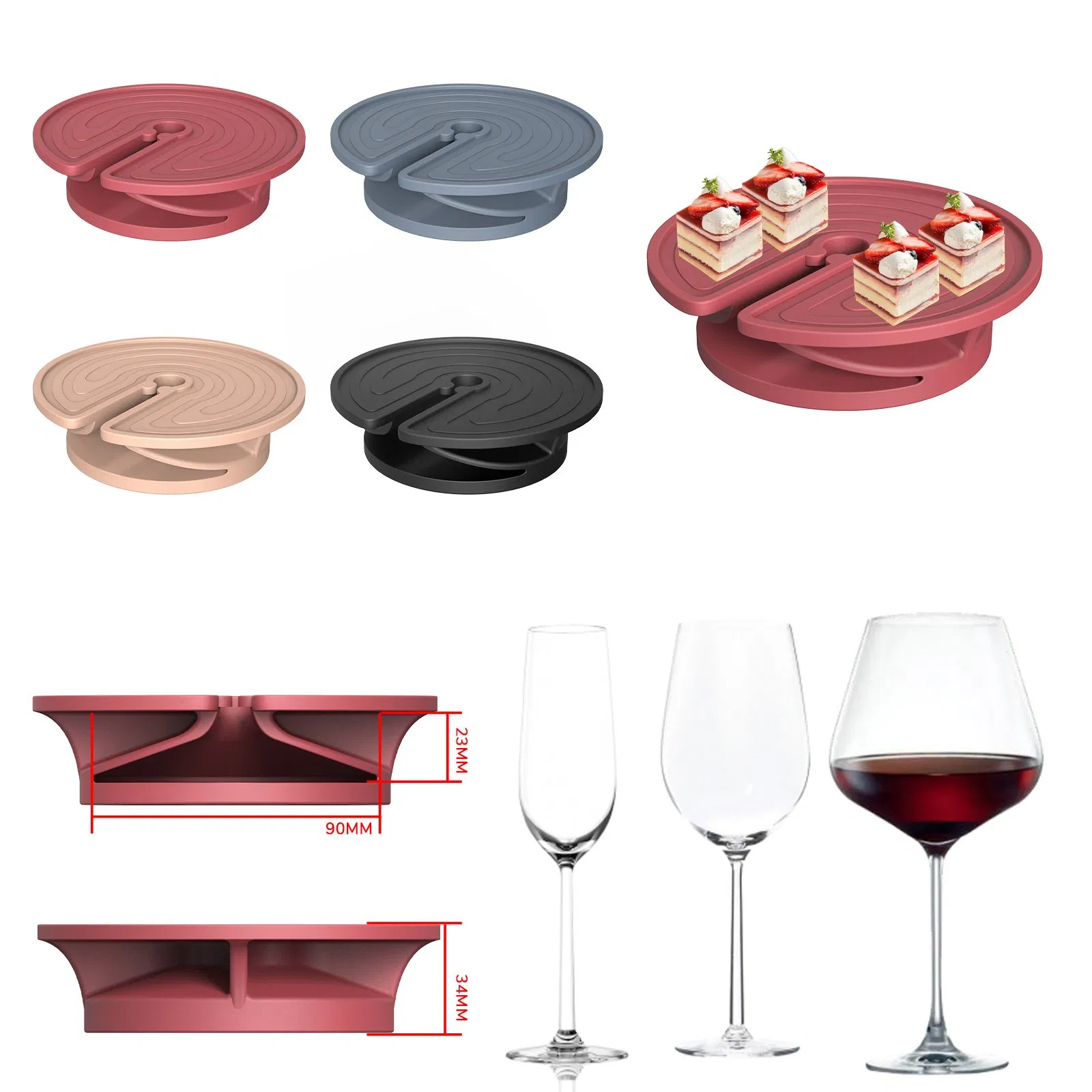 Держатель для закусок на бокал с присоской