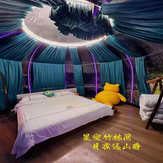 Full Hous Outdoor Glass Polycarbonate Dome House Glamping for Winter China Designs Bubble Dome Room