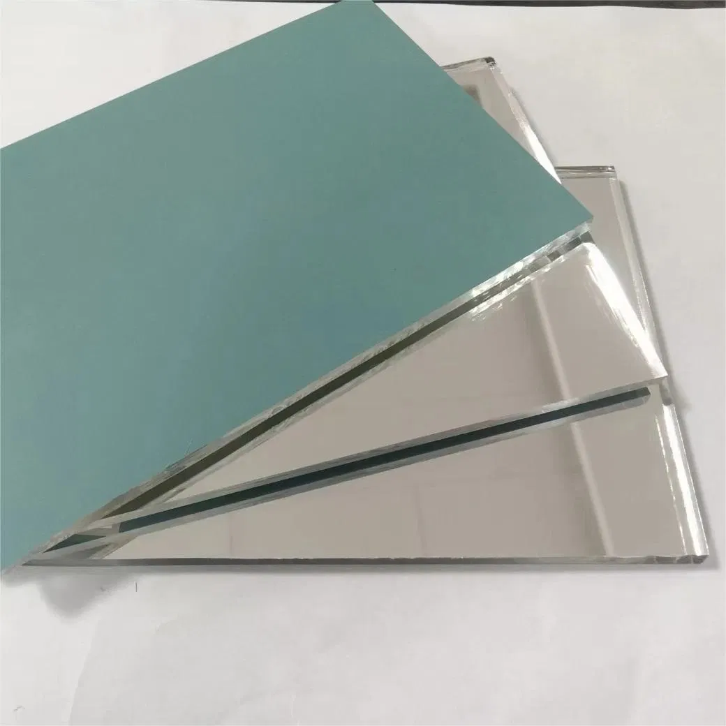 2mm to 6mm Thick Epoxy Resin Copper Free Lead Free Silver Coated Mirror Glass for Interior Decoration Applications