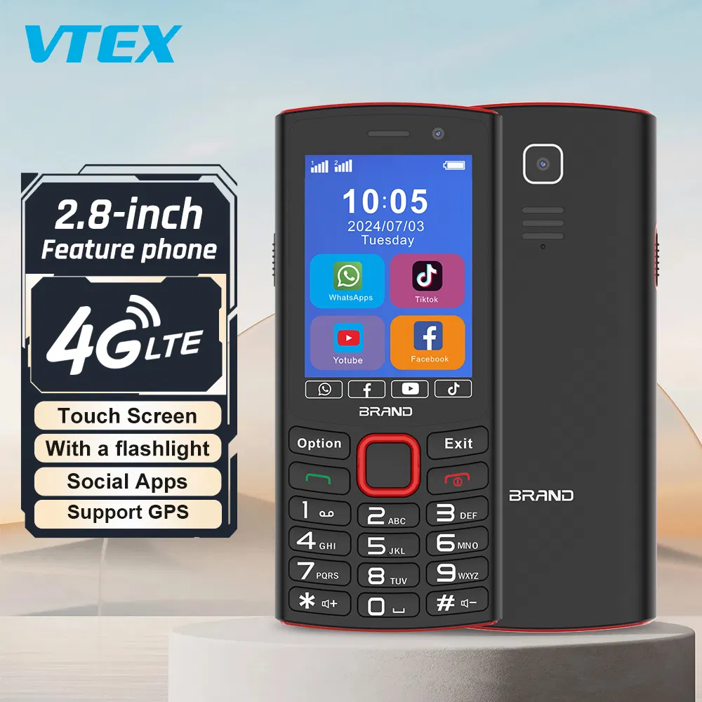 Кнопочный телефон 4G с большими кнопками и экраном 2.8 дюйма