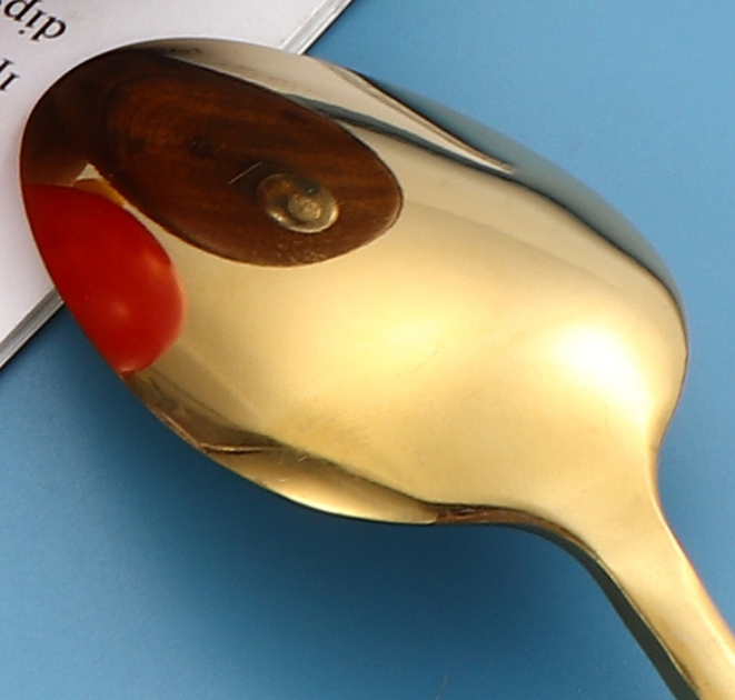 304 Stainless Steel Spoon Gold 4PCS/Set