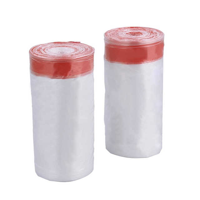 Clear Plastic Garbage Bag Custom Plastic Drawstring Trash Bag on Rolls