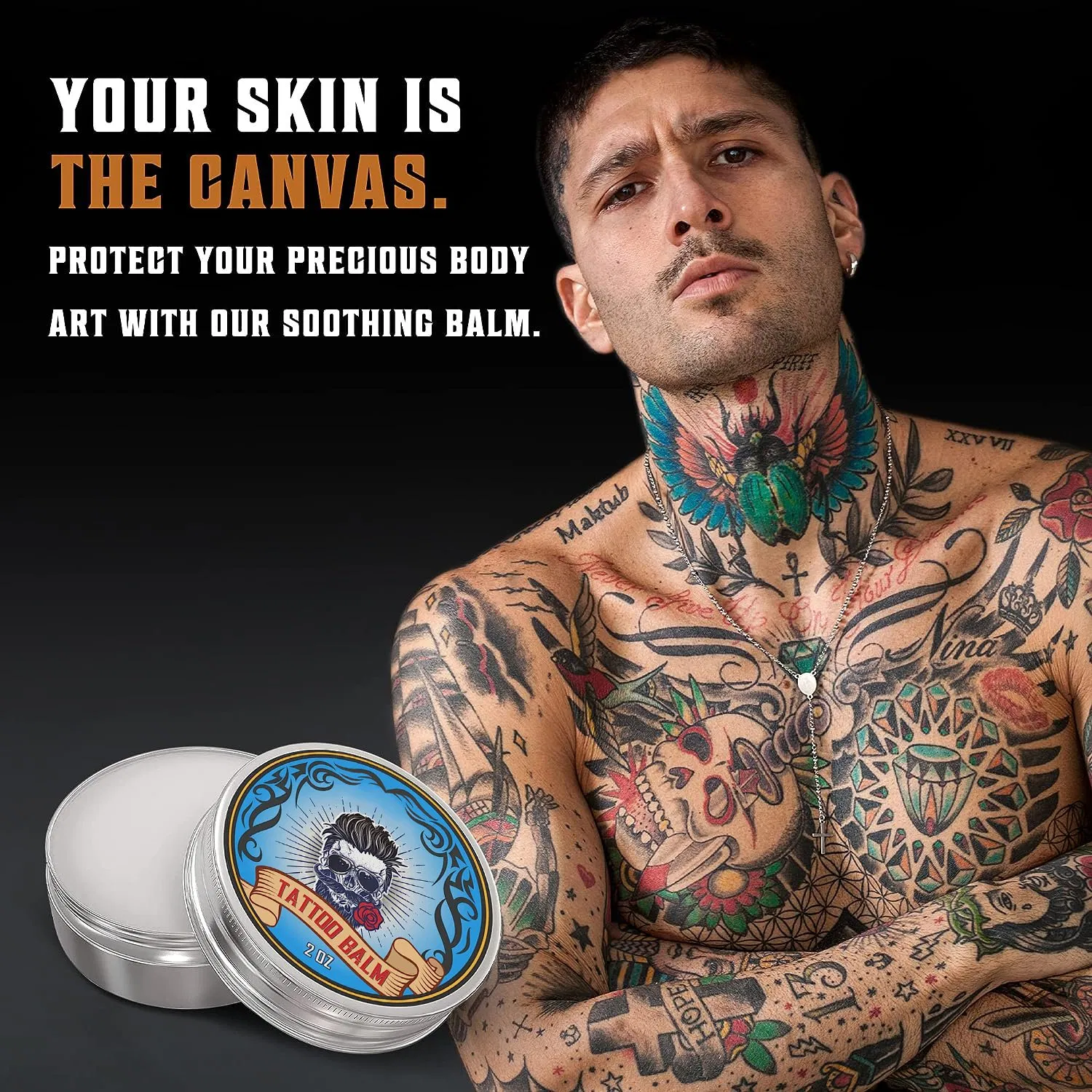 Beauty Cosmetics Skin Care Healing Brightener for Color Enhance Tattoo Care Balm