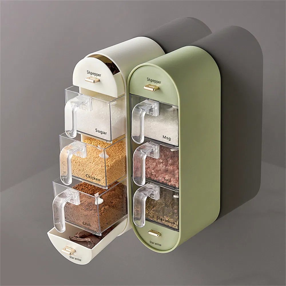Easy Instal Kitchen No-Punch Wall Mounted Spice Dispenser