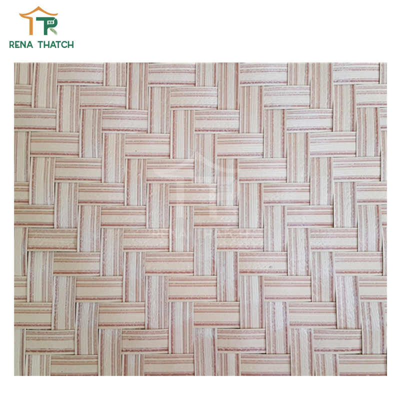 Tropical Area Use Ceiling Roof Plastic Straw Weaving Sheet Material Plastic Rattan Mesh Roll