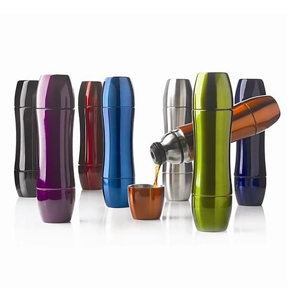 Wholesale Flask Set Macron Color Stainless Steelthermos with Two Lids