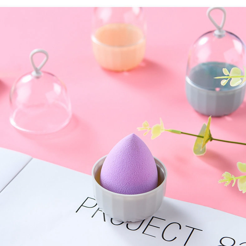 Wholesale Latex Free Beauty Sponge Custom Logo Cylinder Box Packaging Makeup Sponge