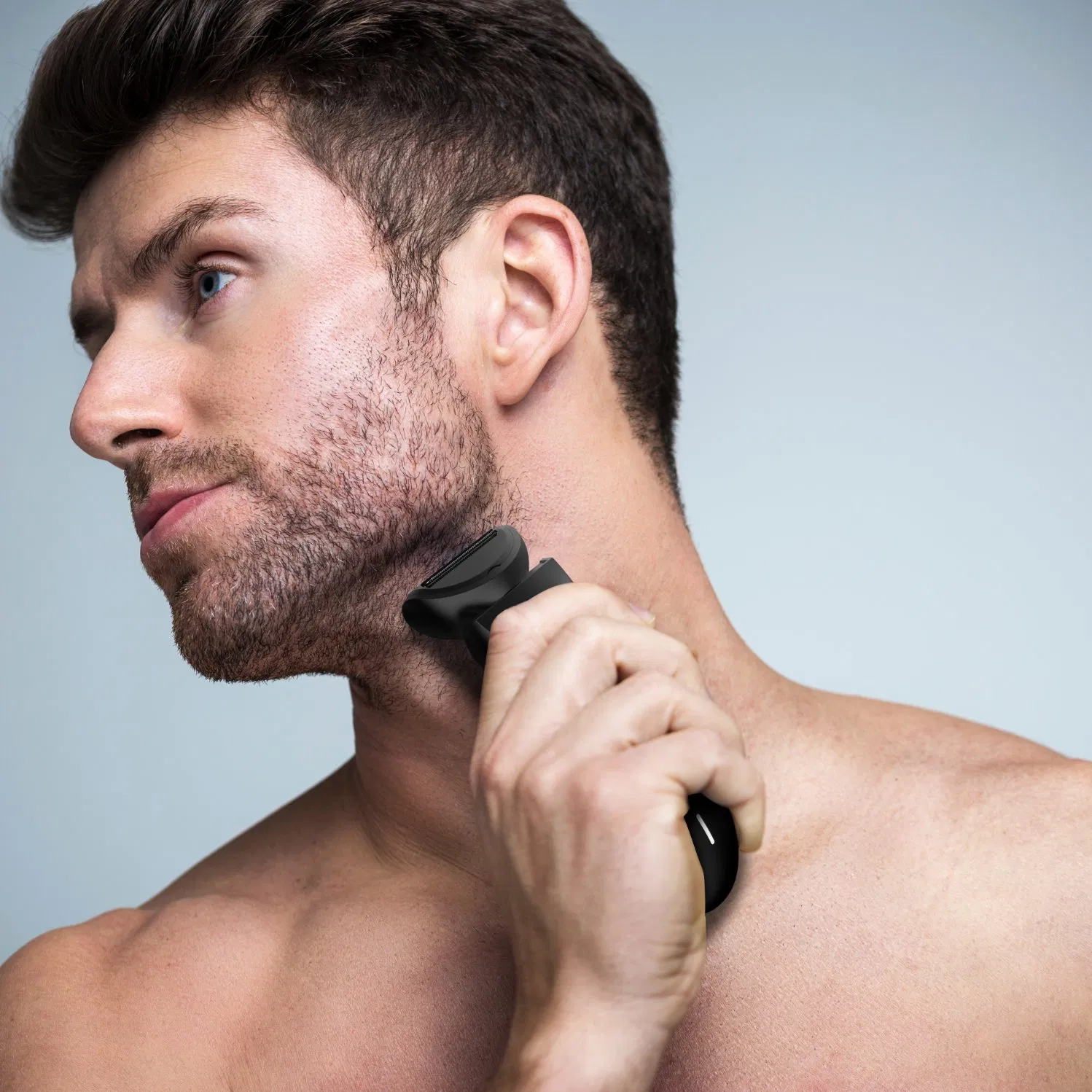 Groin & Body Hair Trimmer Dual-Head Skinsafe Trimmer & Foil Blades Waterproof Wet/Dry Groomer USB-C Rechargeable with Travel