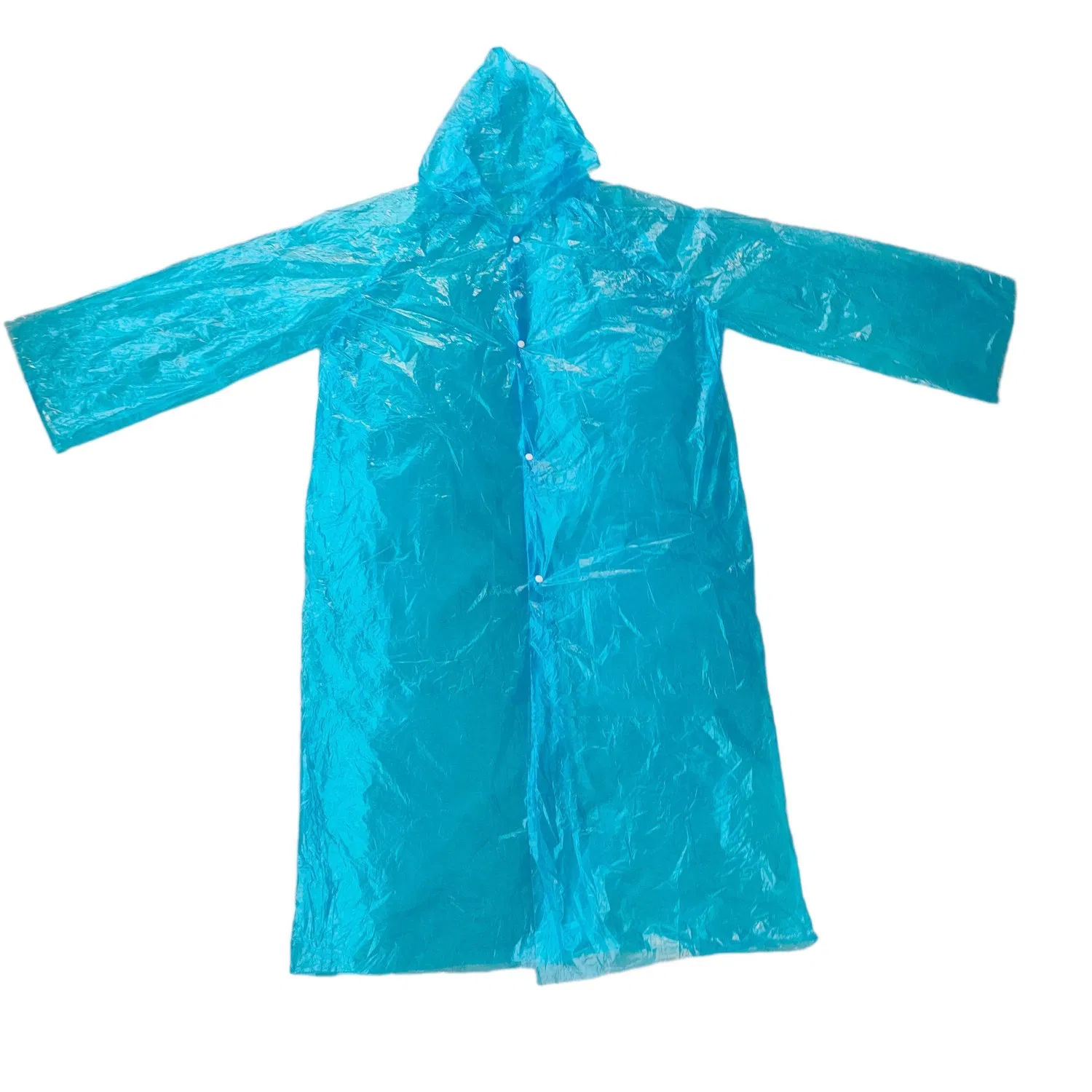 Portable PE Raincoat Disposable Rain Coat with Hood