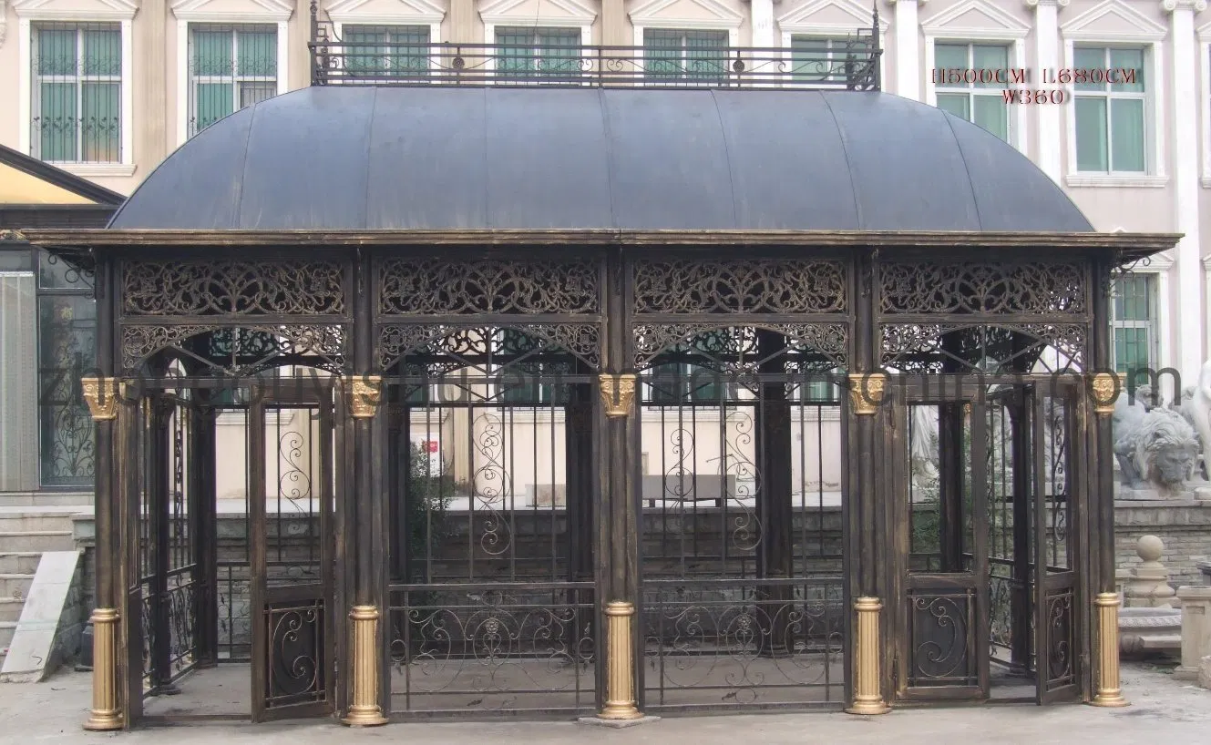 Cast Iron Gazebo Pavilion Garden Decoration Craft
