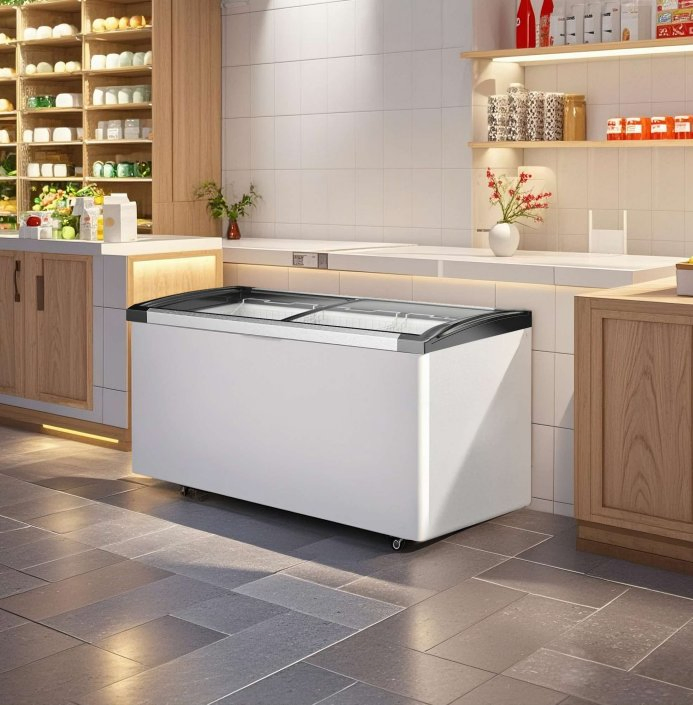 Top Commercial Supermarket Combined Copper Tube Evaporator Automatic Defrosting Low-Emissivity Glass Door Digital Thermostat Refrigerator Freezer