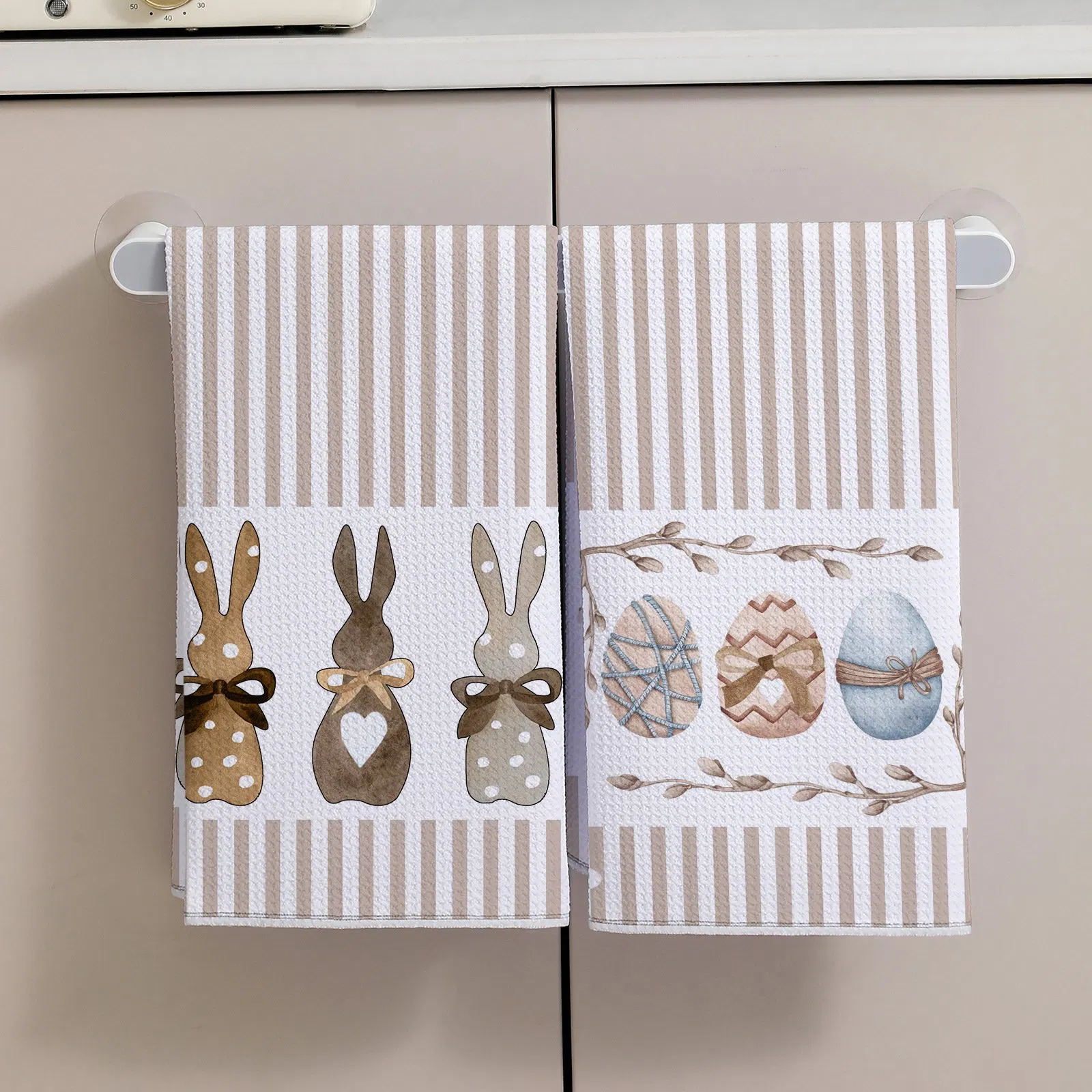 Custom Super Absorbent Reusable Waffle Weave 2-Piece Kitchen Tea Towel Set