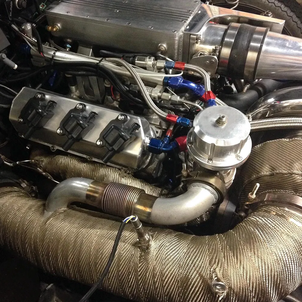 Black Titanium Thermal Shield Exhaust Manifold Header Heat Wrap Exhaust Header Wrap with Stainless Steel Ties